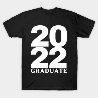 2022 Graduate. Simple Typography Black Graduation 2022 Design. T-Shirt